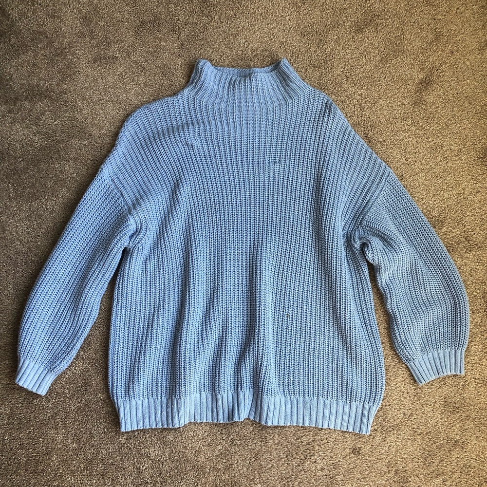 Blue knit sweater